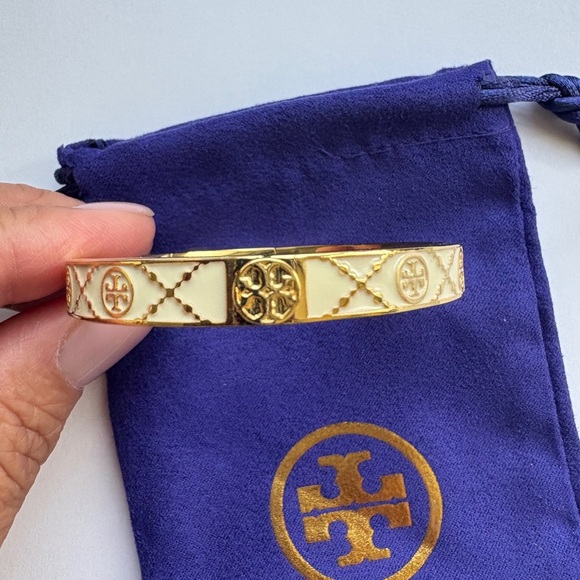 Tory Burch Gold Bangle Bracelet - Picture 4 of 8